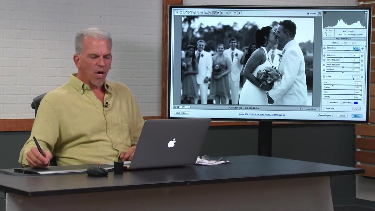 Saturation slider pushed to plus 100 in Camera Raw panel