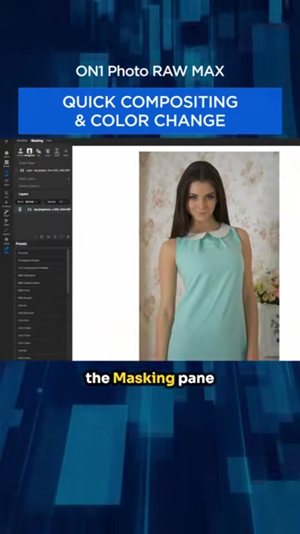 Clicking the masking pane to remove background