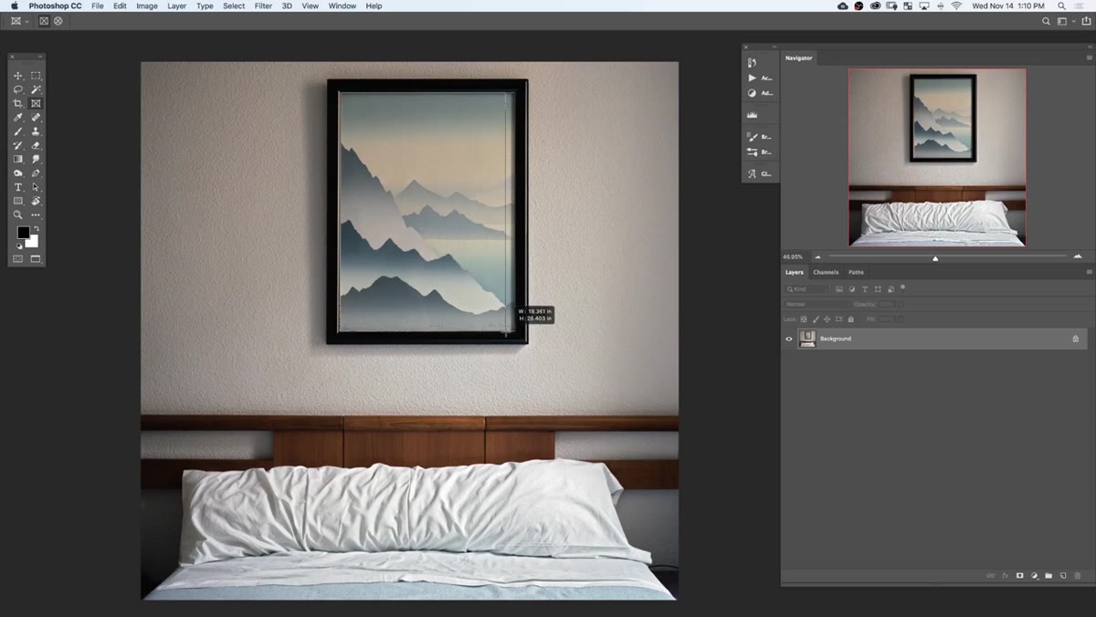 Frame Tool selected with rectangle and ellipse options visible