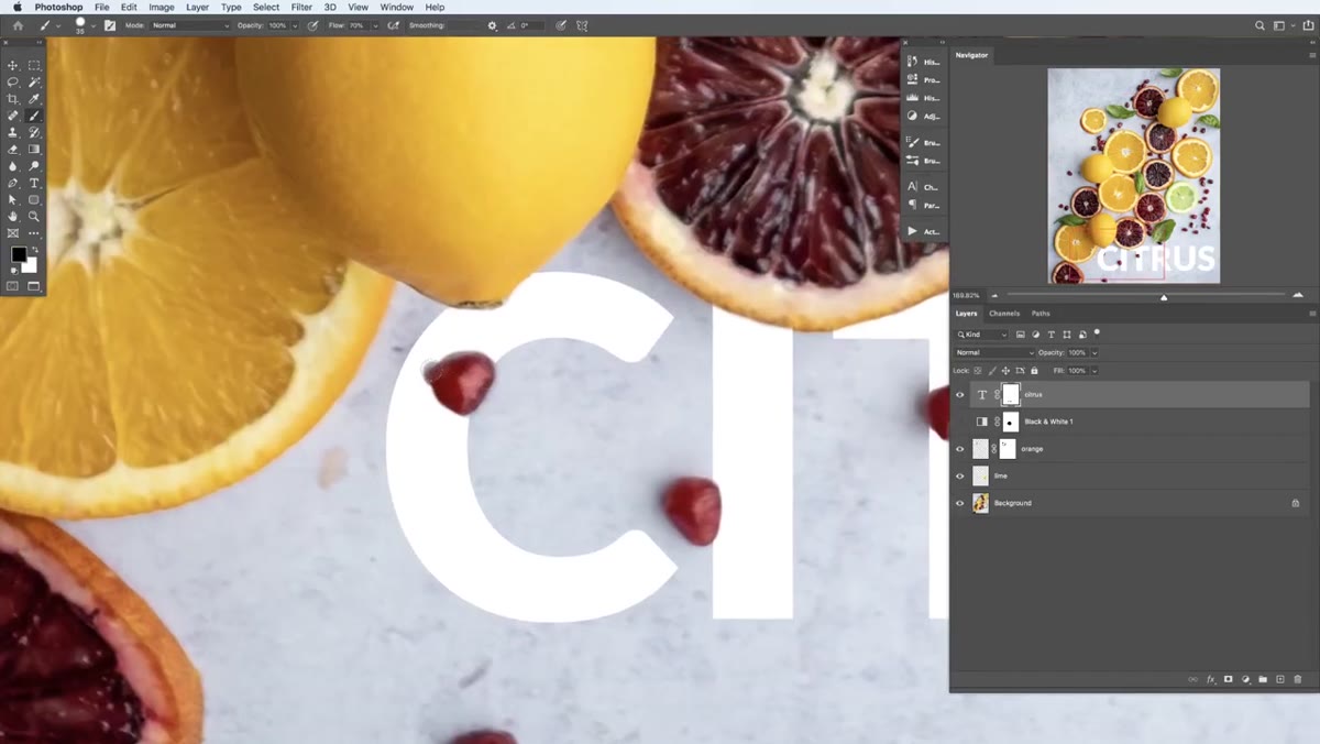 Layer mask concept introduced, hiding and showing layer content