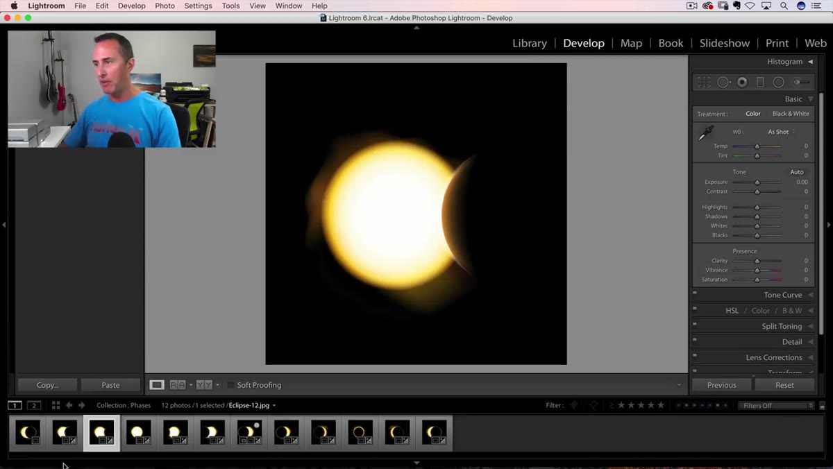 Individual image with crop overlay being repositioned