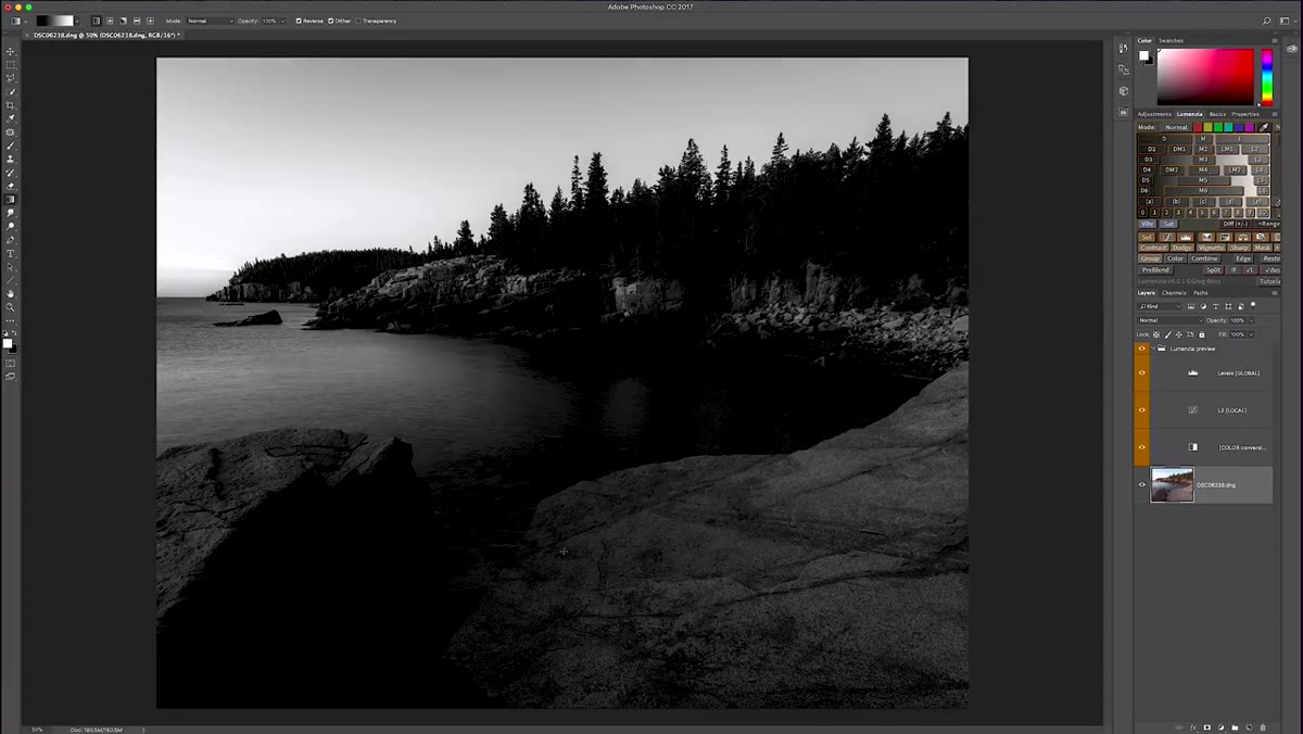 Adjustment layer opacity slider being reduced
