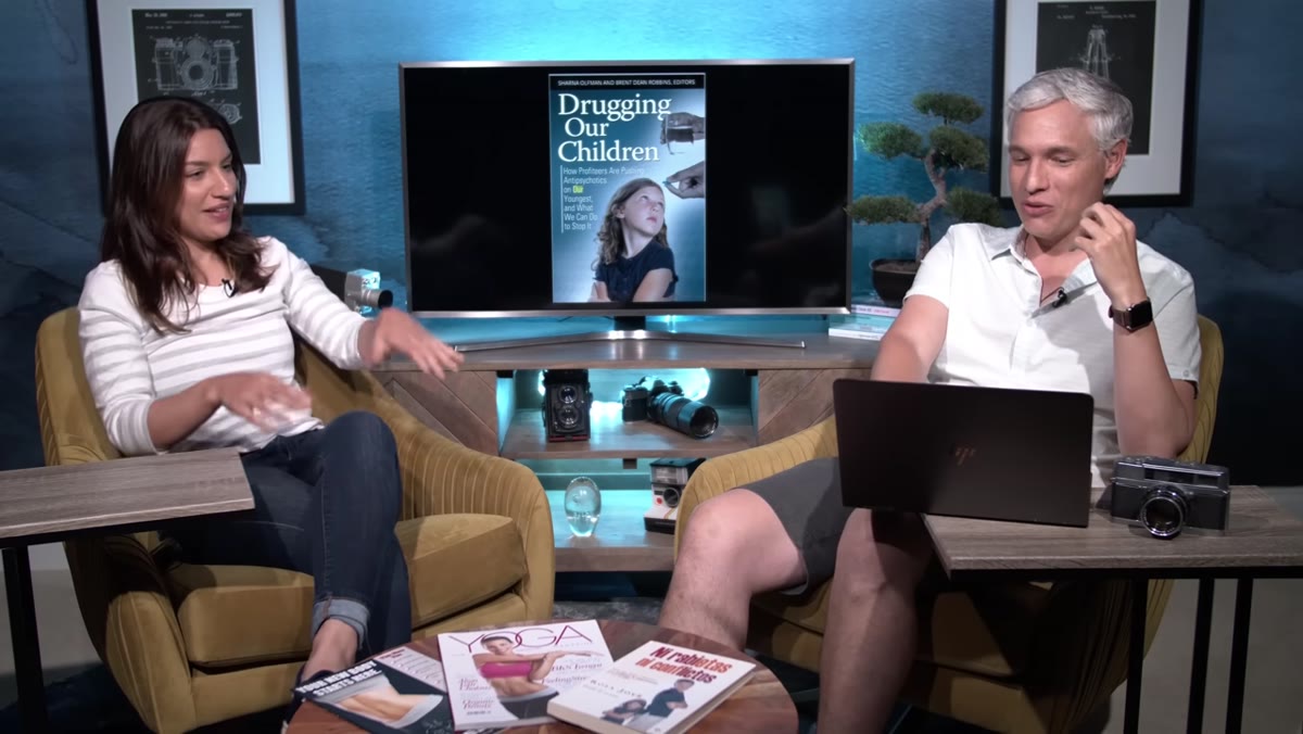 Tony describing the &ldquo;drugging our children&rdquo; book cover photo used unexpectedly